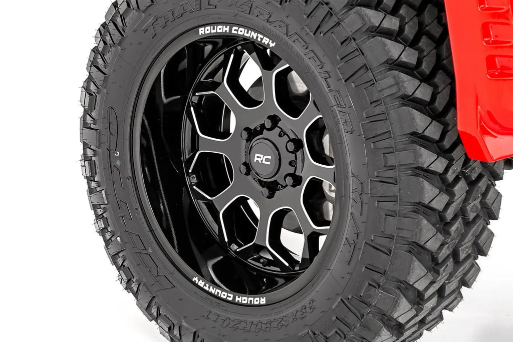 Rough Country 96 Series Wheel | One-Piece | Gloss Black | 20x9 | 6x5.5 | -12mm by Rough Country