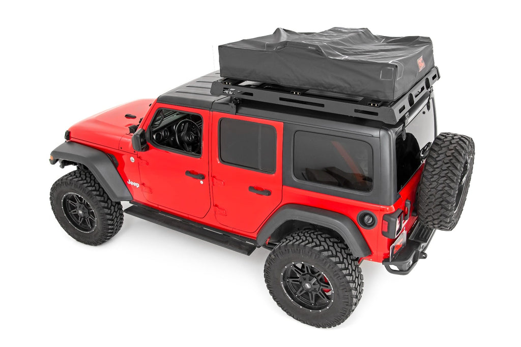 Roof Top Tent | Rack Mount | 12 Volt Accessory w/Ladder Extension & LED Light Kit by Rough Country