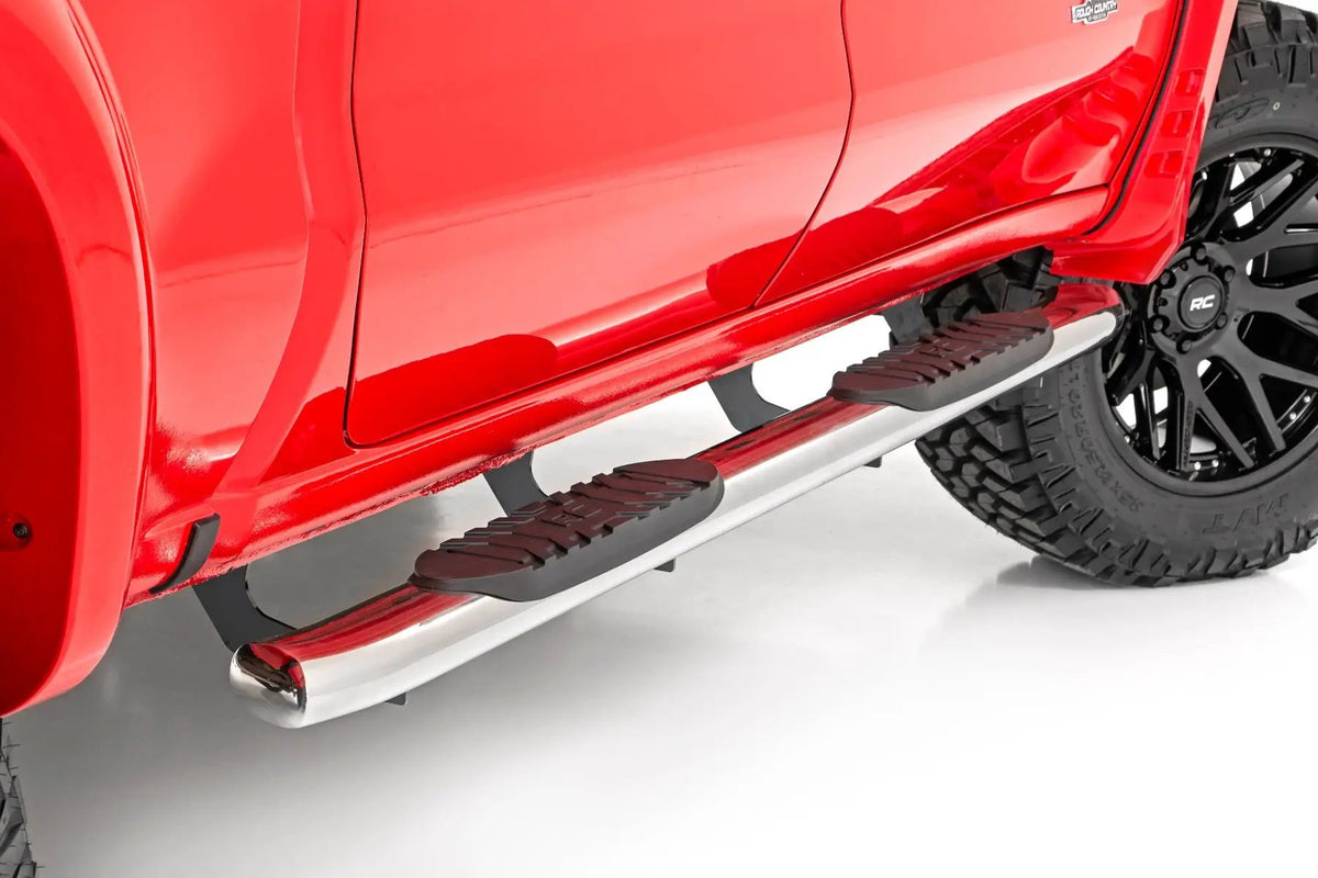 Oval Nerf Steps | Stainless | Crew Cab | Chevy/GMC 1500/2500HD/3500HD (19-26) by Rough Country