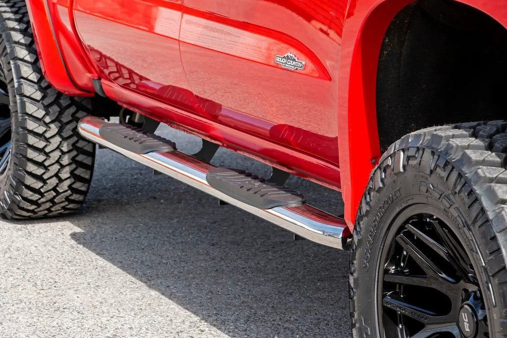 Oval Nerf Steps | Stainless | Crew Cab | Chevy/GMC 1500/2500HD/3500HD (19-26) by Rough Country