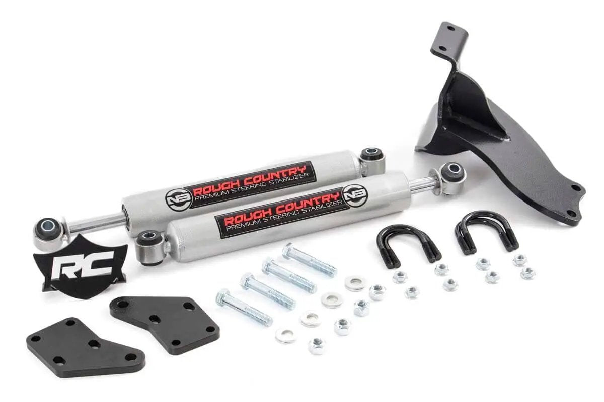 N3 Steering Stabilizer | Dual | 2.5-8 Inch Lift | Ram 2500 (14-26)/3500 (13-26) by Rough Country