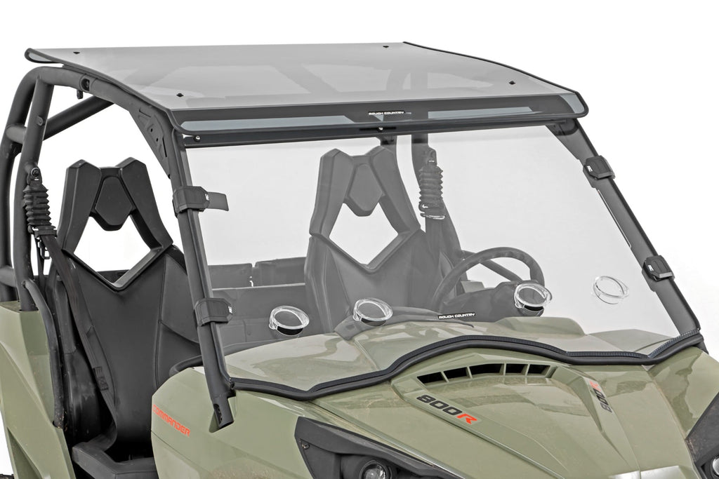 Vented Full Windshield | Scratch Resistant | Can-Am Commander Max 1000 by Rough Country