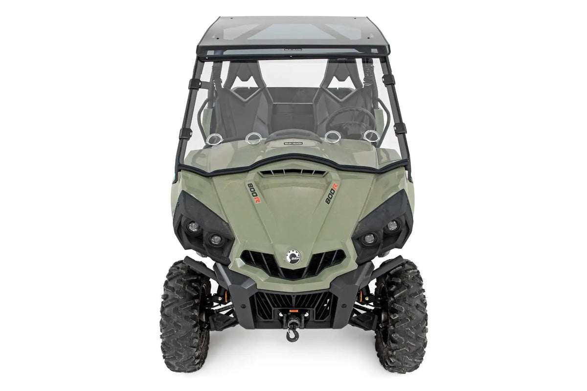 Vented Full Windshield | Scratch Resistant | Can-Am Commander Max 1000 by Rough Country