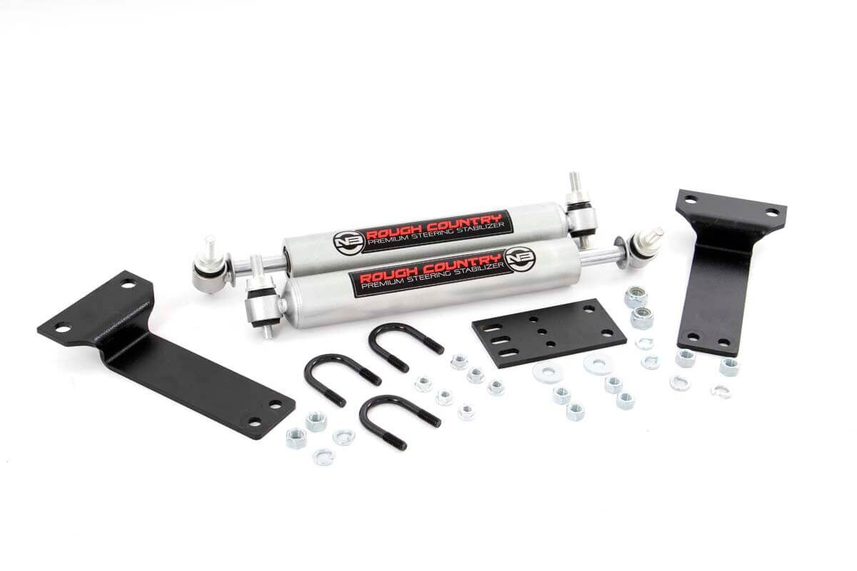 N3 Steering Stabilizer | Dual | 2-8 Inch Lift | Ford Excursion (00-05)/Super Duty (99-04) by Rough Country