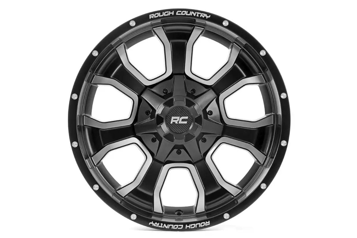 Rough Country 93 Series Wheel | One-Piece | Matte Black | 20x10 | 8x6.5 | -18mm by Rough Country