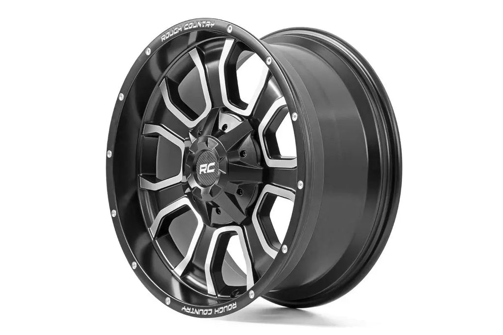 Rough Country 93 Series Wheel | One-Piece | Matte Black | 20x10 | 8x6.5 | -18mm by Rough Country