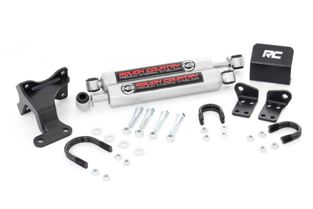 N3 Steering Stabilizer | Dual | 2-8 Inch Lift | Jeep Wrangler JK/Wrangler Unlimited (07-18) by Rough Country