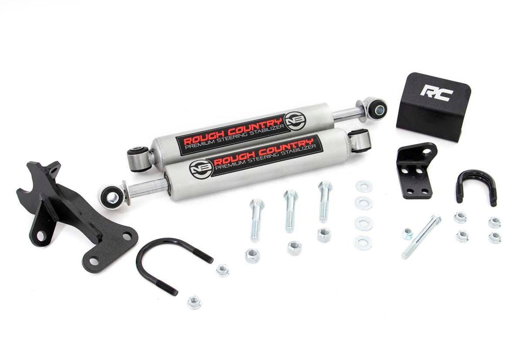 N3 Steering Stabilizer | Dual | 4 Inch Lift | Jeep Grand Cherokee WJ (99-04) by Rough Country