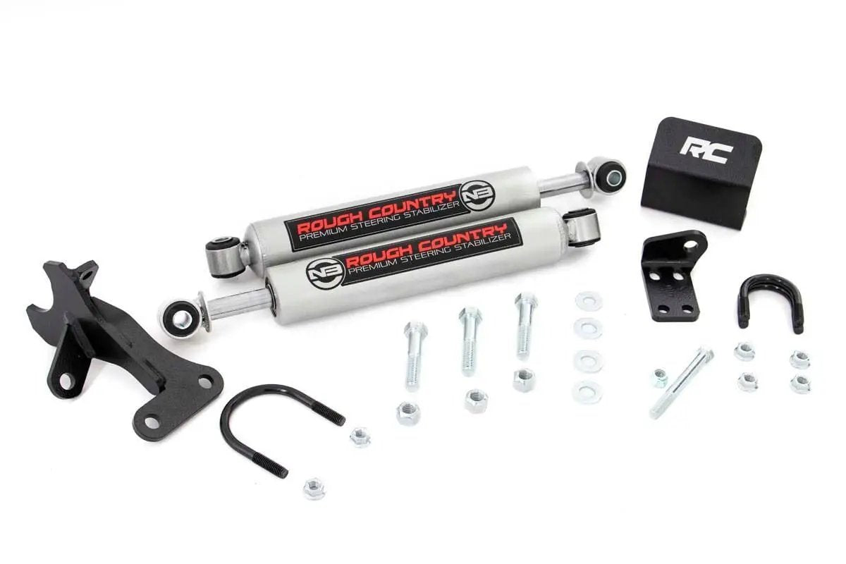 N3 Steering Stabilizer | Dual | 4 Inch Lift | Jeep Grand Cherokee WJ (99-04) by Rough Country