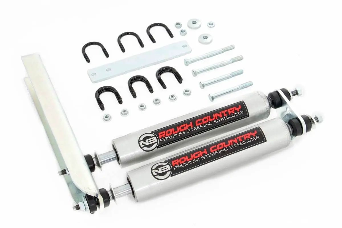 N3 Steering Stabilizer | Dual | Ford Bronco/F-150/F-250 (1980-1998) by Rough Country