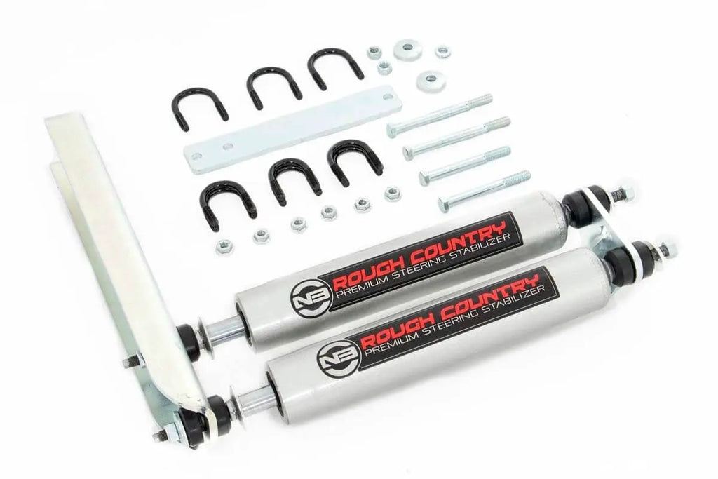 N3 Steering Stabilizer | Dual | Ford Bronco/F-150/F-250 (1980-1998) by Rough Country
