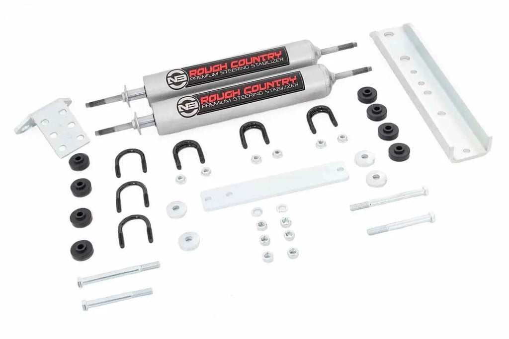 N3 Steering Stabilizer | Dual | Ford Bronco/F-150/F-250 (1980-1998) by Rough Country