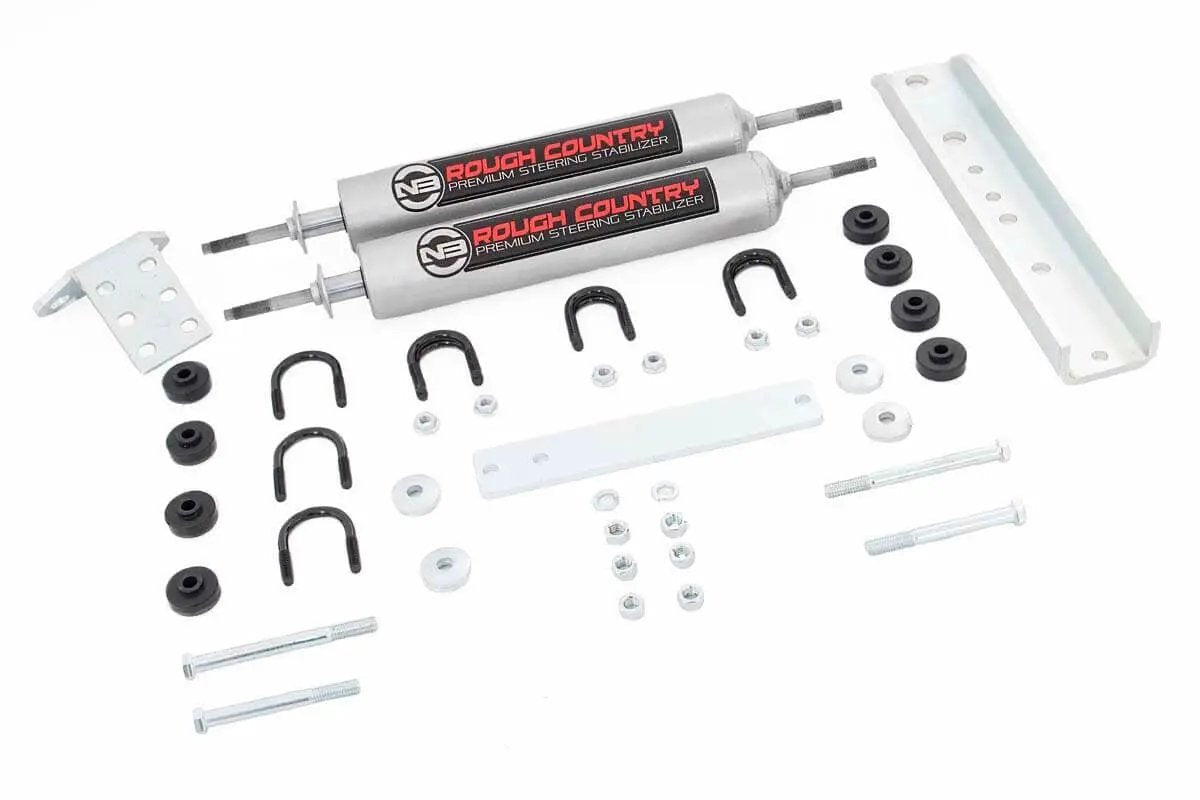 N3 Steering Stabilizer | Dual | Ford Bronco/F-150/F-250 (1980-1998) by Rough Country