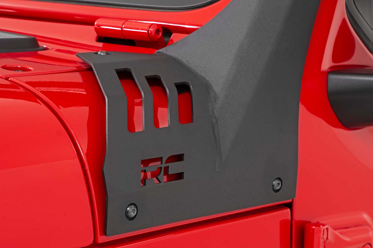 LED Light Kit | Windshield | 50" BLK Single Row | WHT DRL | Jeep Gladiator JT/Wrangler JL (18-26) by Rough Country