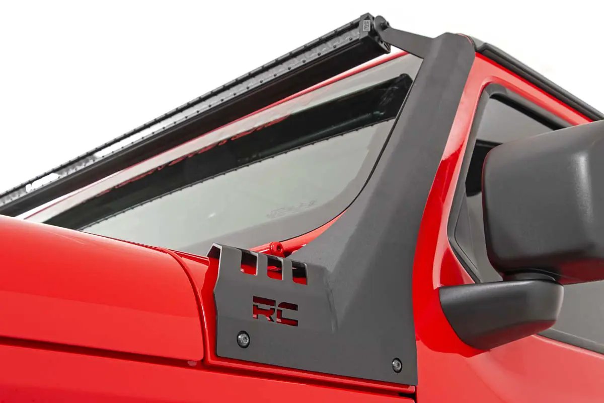 LED Light Kit | Windshield | 50" Spectrum Dual Row | Jeep Gladiator JT/Wrangler JL (18-26) by Rough Country