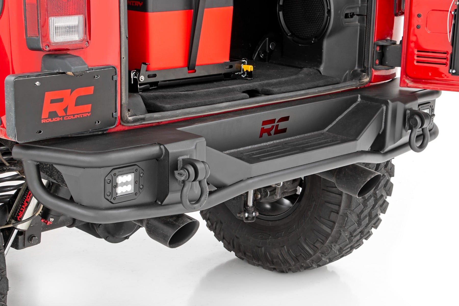 Rear Bumper | Tubular | Jeep Wrangler JK/Wrangler Unlimited (2007-2018) by Rough Country