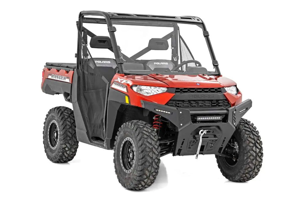 LED Light Kit | Bumper Mount | 12" Black Single Row | Polaris Ranger XP 1000 by Rough Country