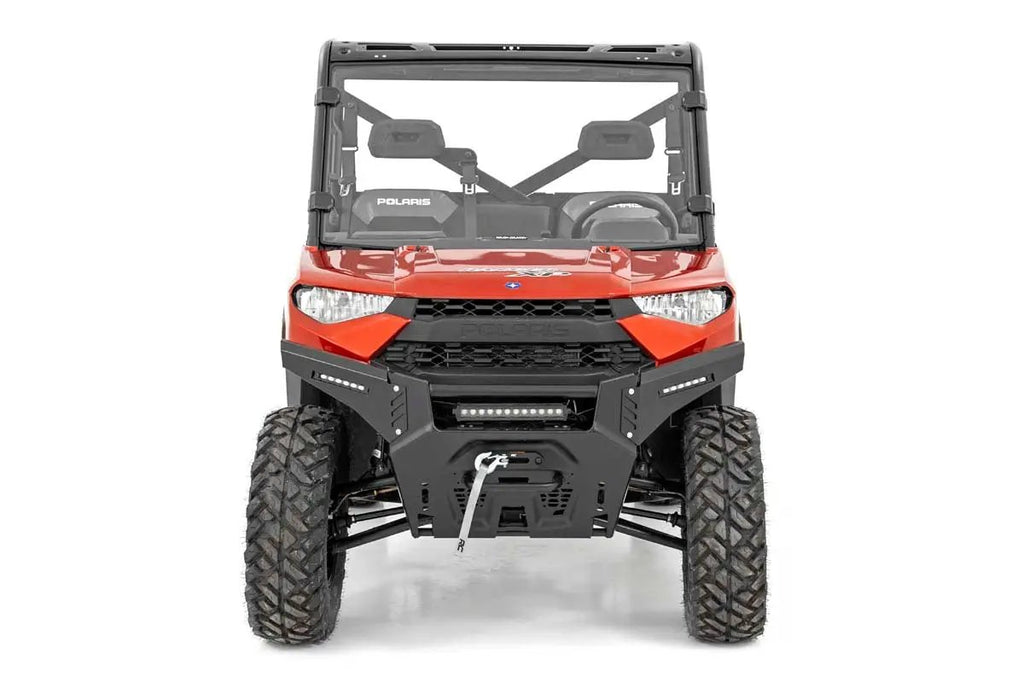 LED Light Kit | Bumper Mount | 12" Black Single Row | Polaris Ranger XP 1000 by Rough Country