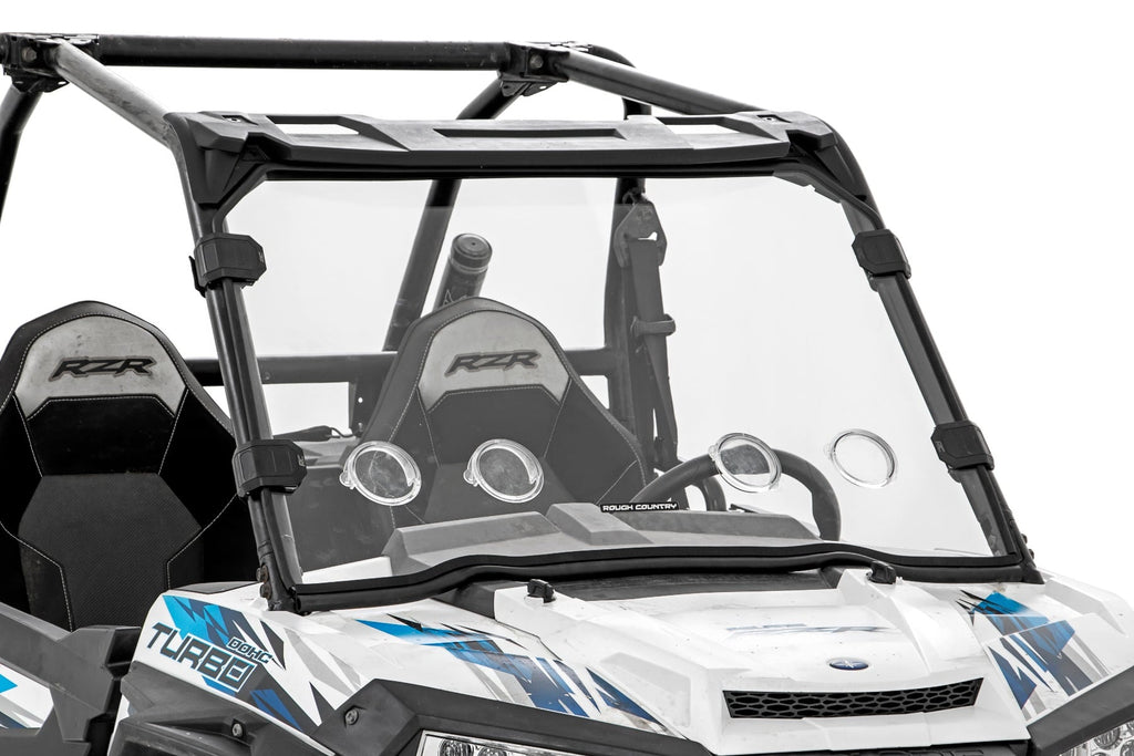 Vented Full Windshield | Scratch Resistant | Polaris RZR by Rough Country