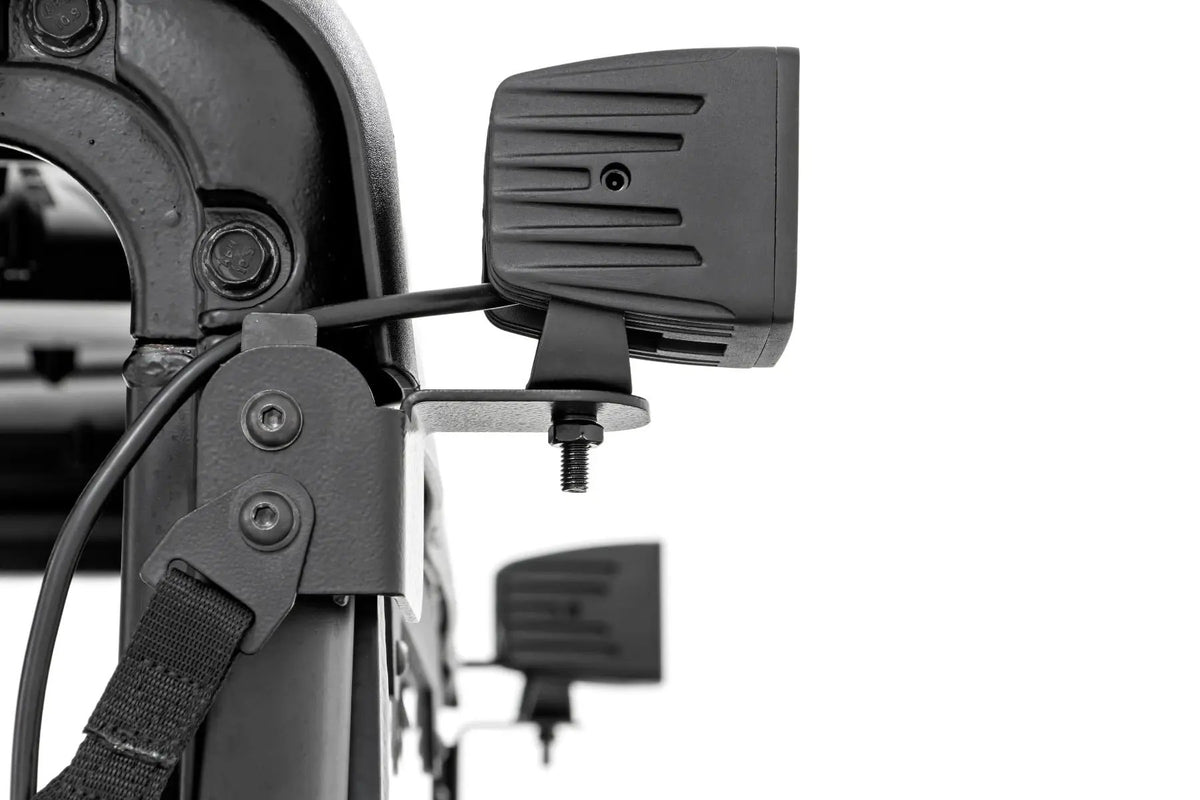 LED Light Kit | Rear Mount | 2" Black Pair | Flood | Polaris Ranger XP 1000 by Rough Country