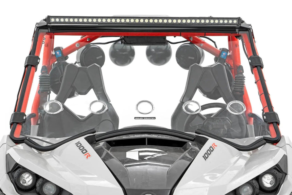 LED Light Kit | Front Mount | 40" Black Dual Row | White DRL | Can-Am Commander Max 1000 by Rough Country
