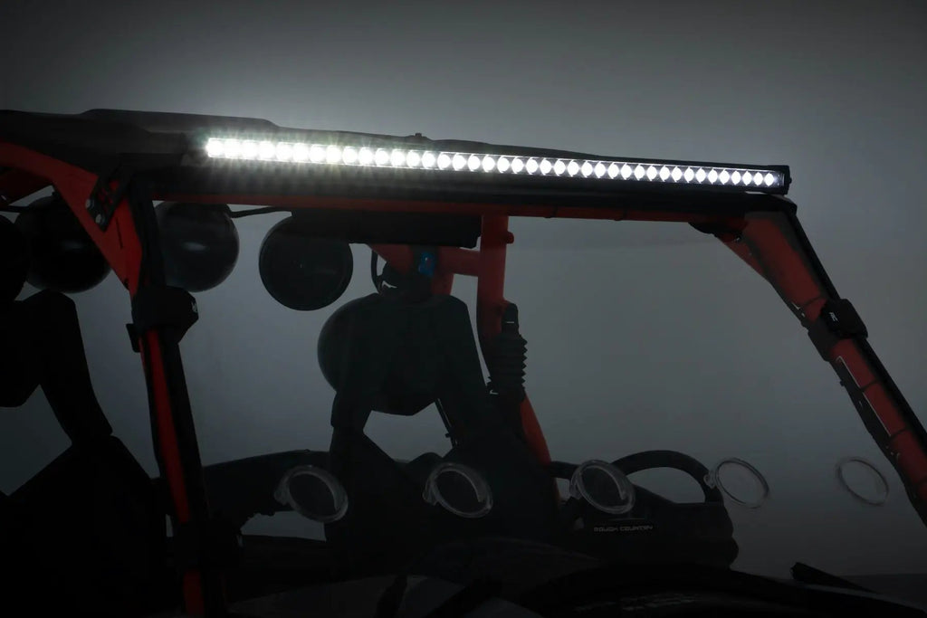 LED Light Kit | Front Mount | 40" Black Dual Row | White DRL | Can-Am Commander Max 1000 by Rough Country