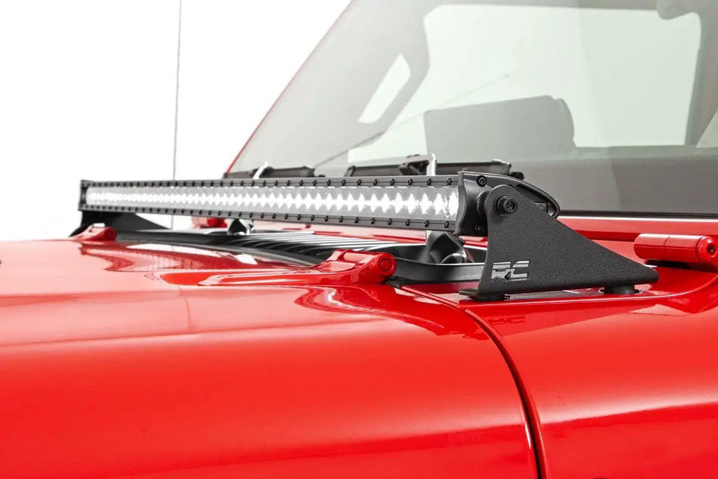 LED Light Kit | Cowl Mount | 50" Spectrum Single Row | Jeep Gladiator JT/Wrangler JL (18-26) by Rough Country