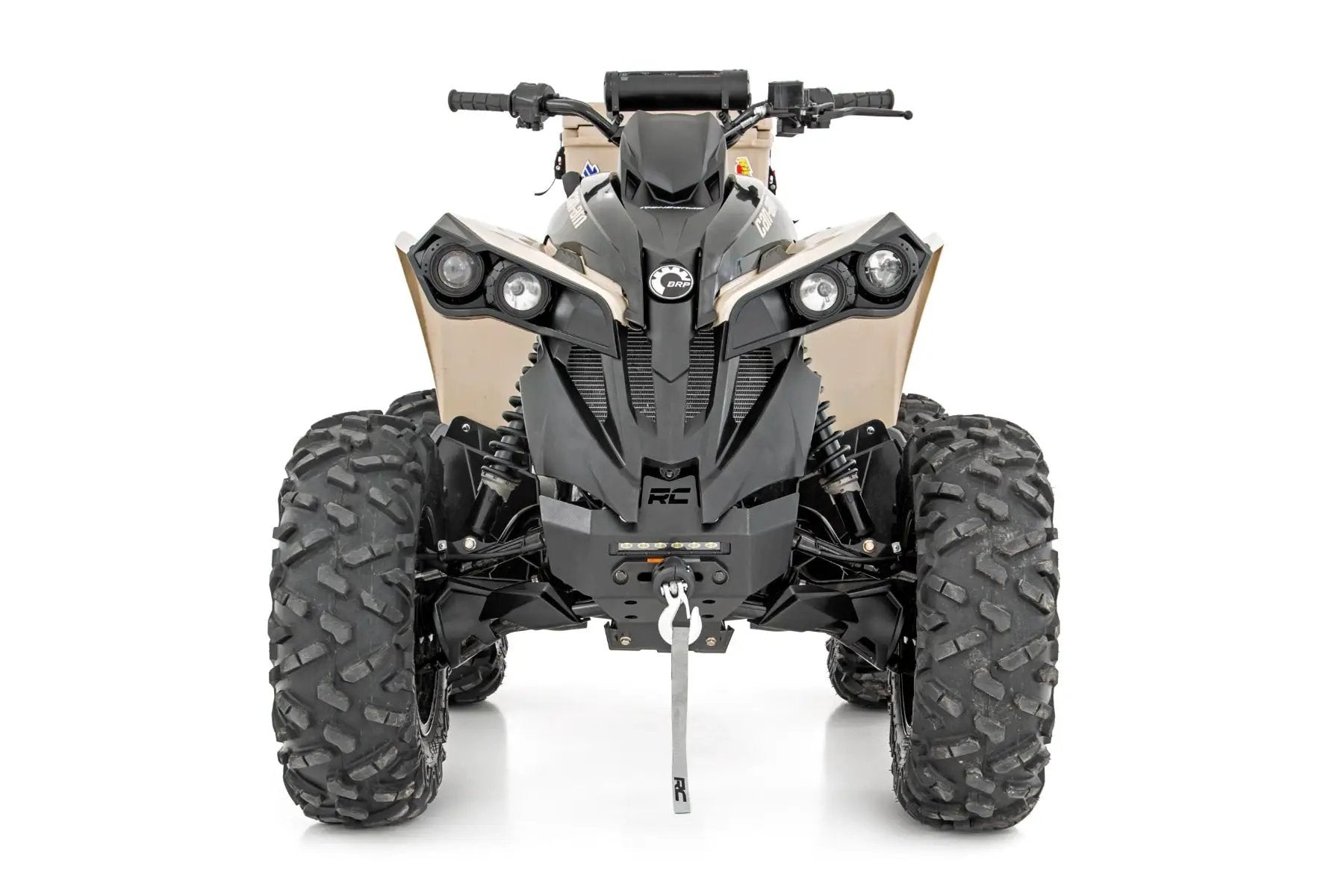 Winch Bumper | 4500-Lb Winch | Black Series LED | 6" Light | Can-Am Renegade 1000/Renegade 500 by Rough Country