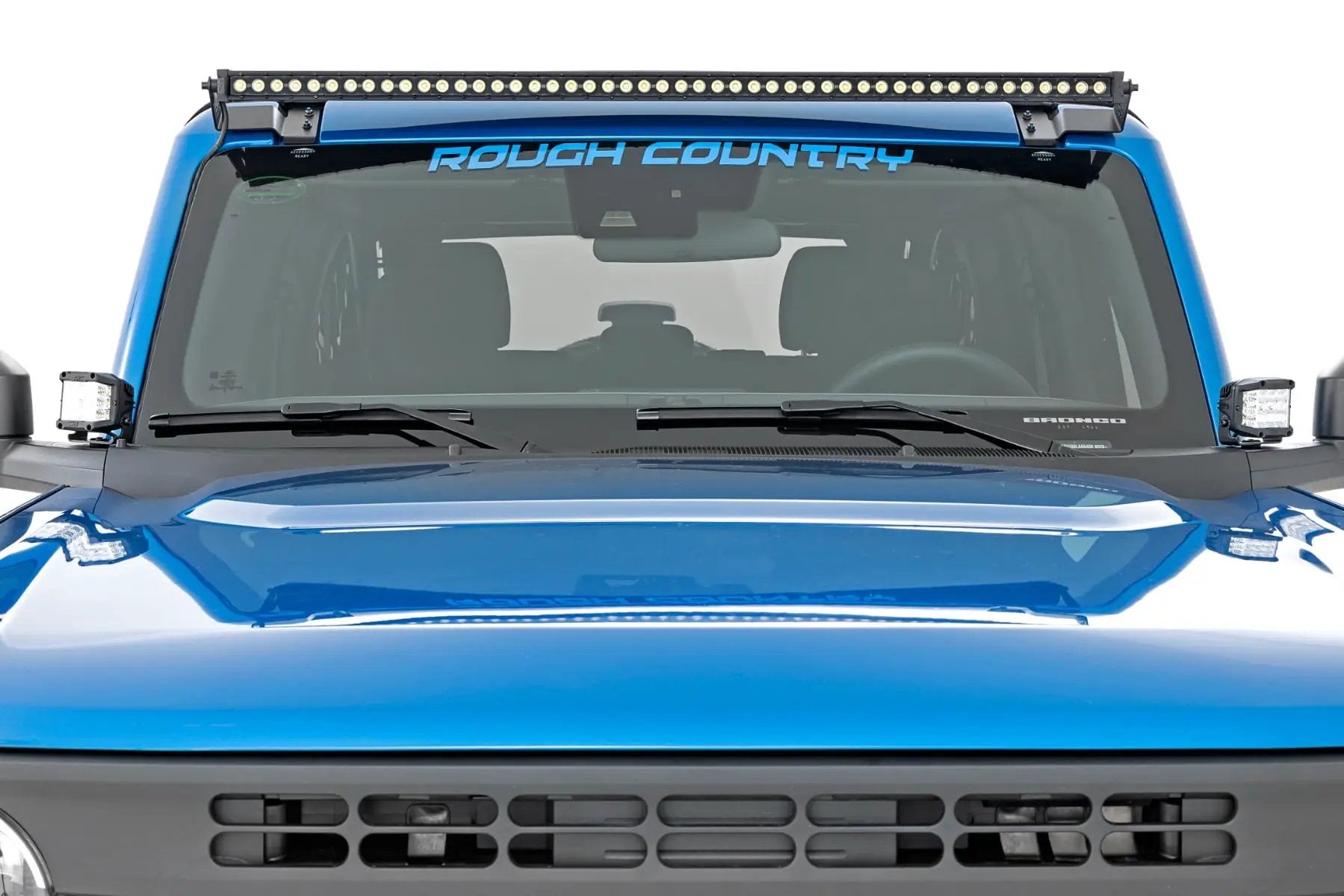 LED Light Kit | Ditch Mount | 2" Chrome Pair | Wide | Ford Bronco 4WD (21-26) by Rough Country