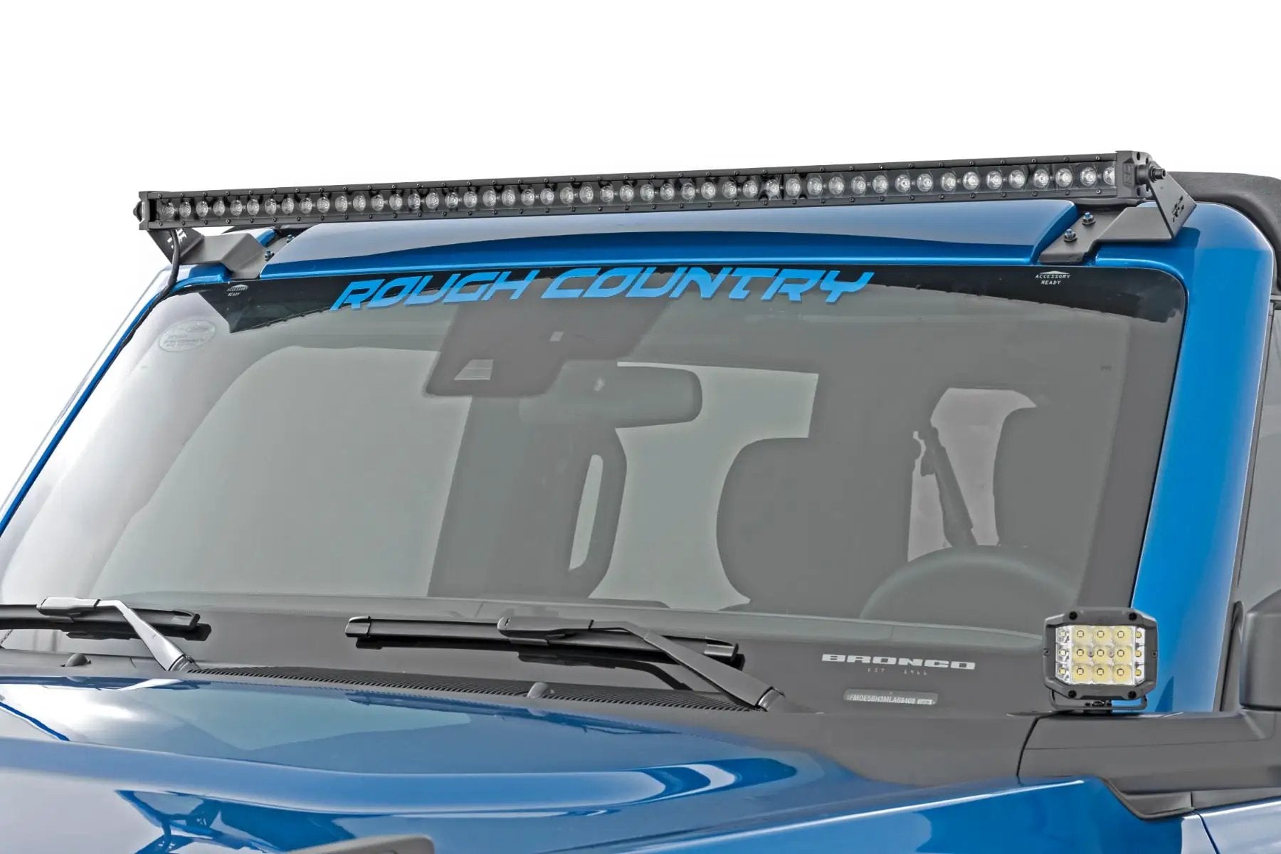 LED Light Kit | Upper Windshield | 50" Spectrum Single Row | Ford Bronco (21-26) by Rough Country