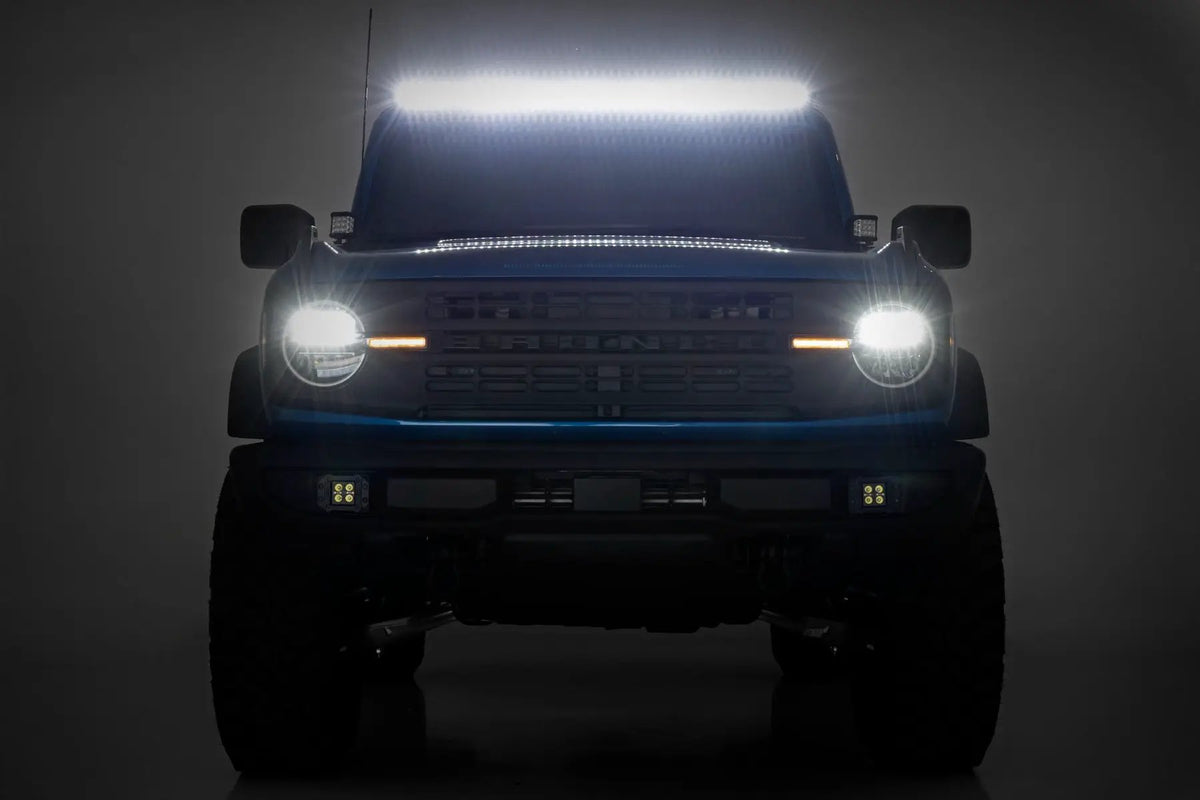 LED Light Kit | Upper Windshield | 50" Spectrum Single Row | Ford Bronco (21-26) by Rough Country