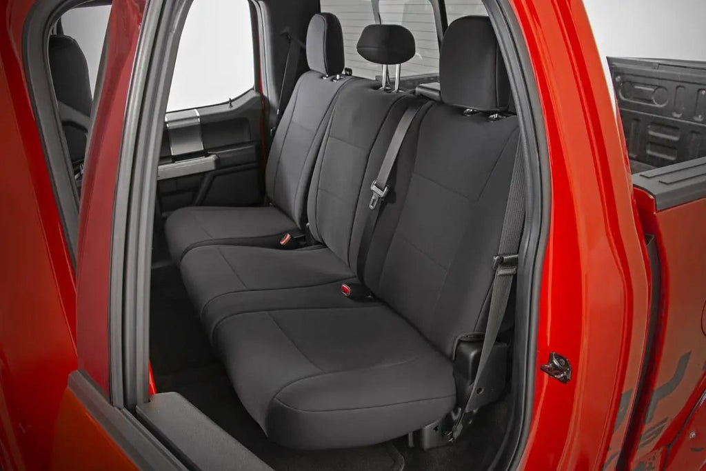 Seat Covers | FR Bucket and RR Bench | Ford F-150/Lightning/F-250/F-350 (15-26) by Rough Country