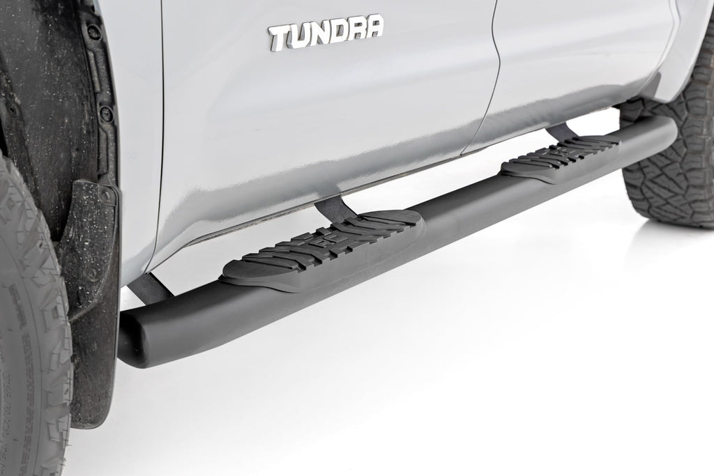 Oval Nerf Step | Crew Cab | Black | Toyota Tundra 2WD/4WD (2007-2021) by Rough Country