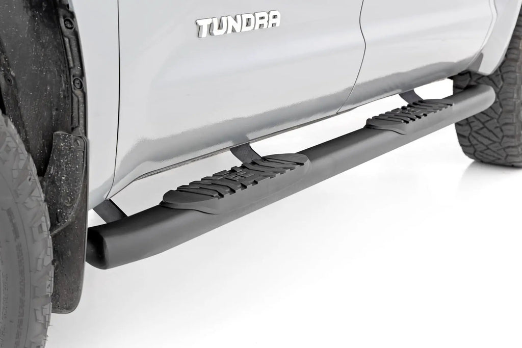 Oval Nerf Step | Crew Cab | Black | Toyota Tundra 2WD/4WD (2007-2021) by Rough Country