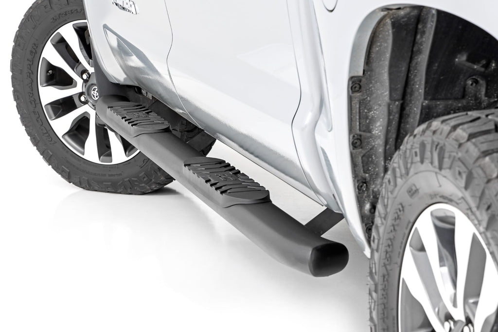 Oval Nerf Step | Crew Cab | Black | Toyota Tundra 2WD/4WD (2007-2021) by Rough Country