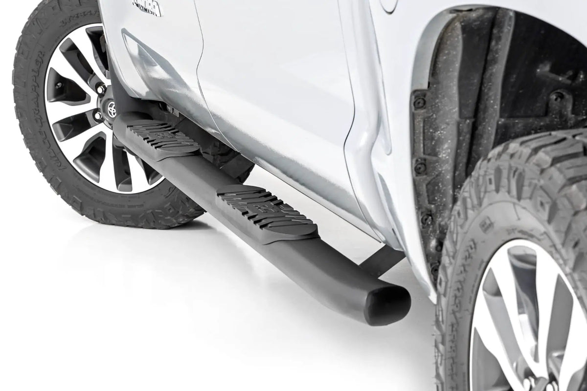 Oval Nerf Step | Crew Cab | Black | Toyota Tundra 2WD/4WD (2007-2021) by Rough Country