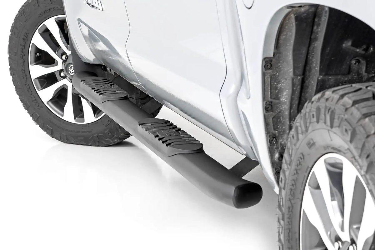 Oval Nerf Step | Crew Cab | Black | Toyota Tundra 2WD/4WD (2007-2021) by Rough Country