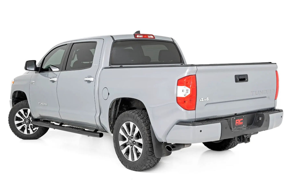 Oval Nerf Step | Crew Cab | Black | Toyota Tundra 2WD/4WD (2007-2021) by Rough Country
