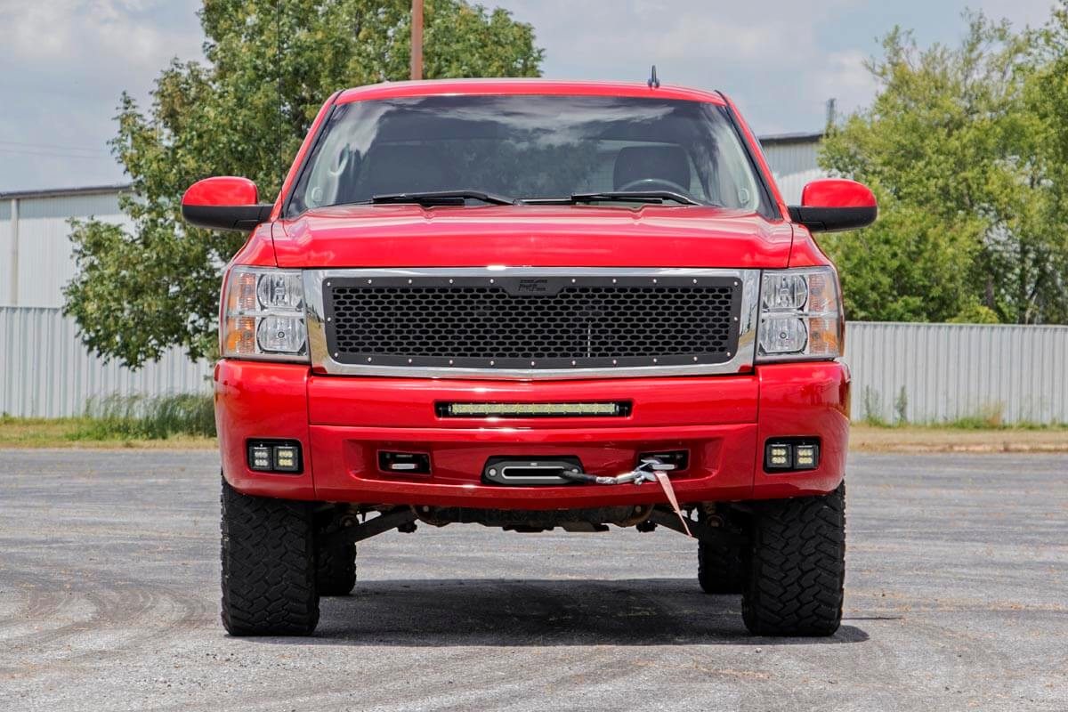 LED Light Kit | Fog | 2" Black Pairs x2 | White DRL | Chevy Silverado 1500/2500HD/3500HD 2WD/4WD by Rough Country