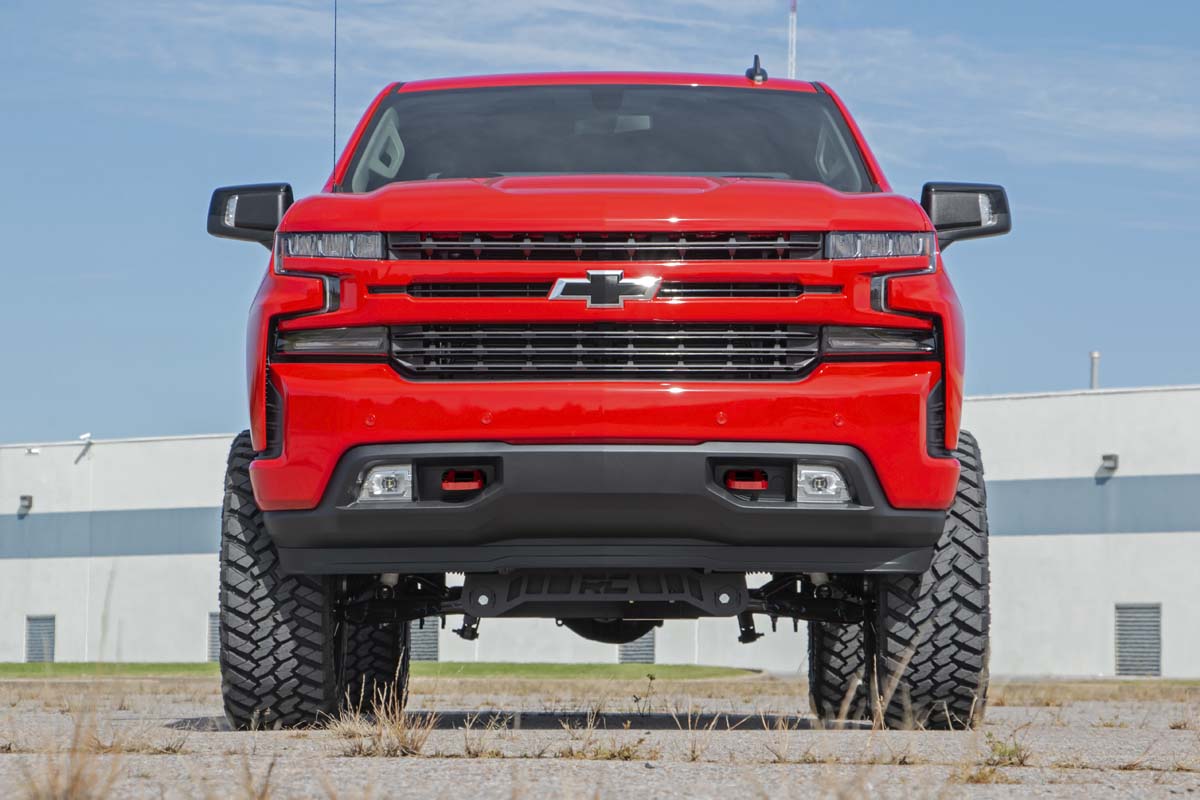 Tow Hooks | Forged | Red | Chevy Silverado 1500 2WD/4WD (2019-2022) by Rough Country