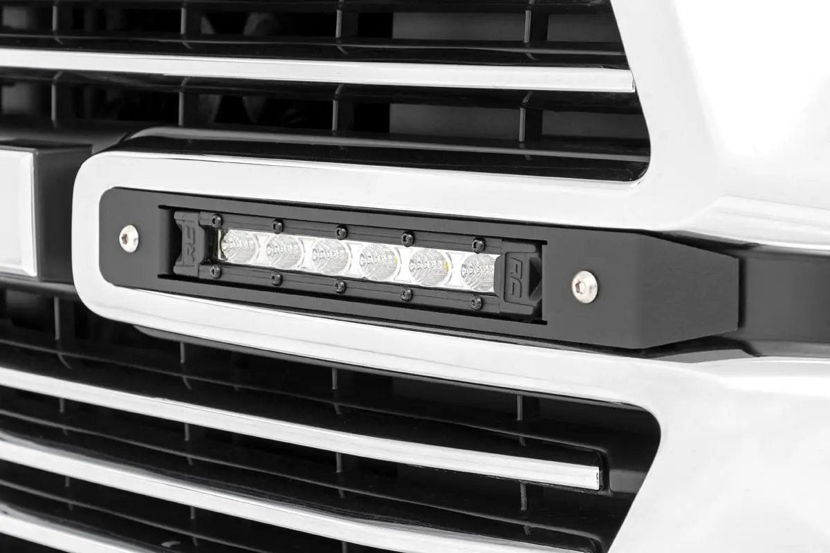 Dual 6in LED Grille Kit | Chrome Slimline | Ram 1500 2WD/4WD (2019-2024) by Rough Country