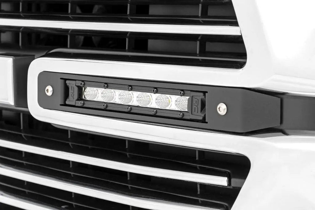 Dual 6in LED Grille Kit | Chrome Slimline | Ram 1500 2WD/4WD (2019-2024) by Rough Country