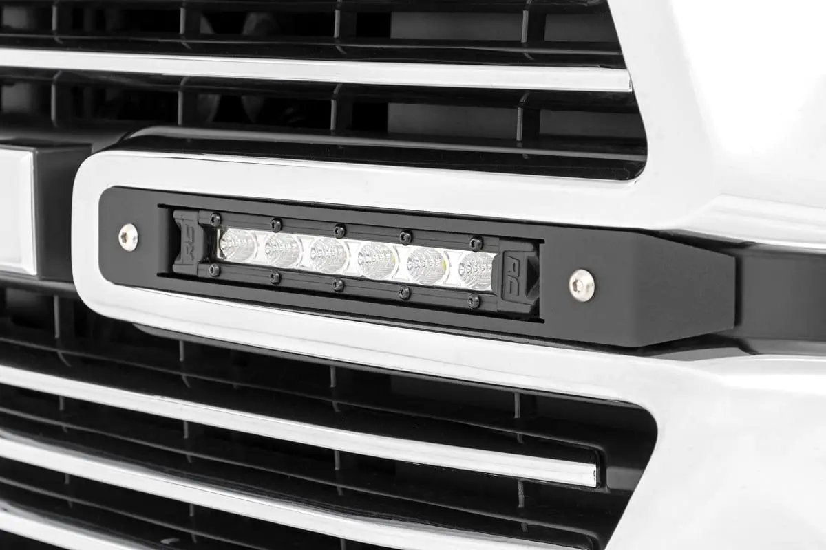 Dual 6in LED Grille Kit | Chrome Slimline | Ram 1500 2WD/4WD (2019-2024) by Rough Country