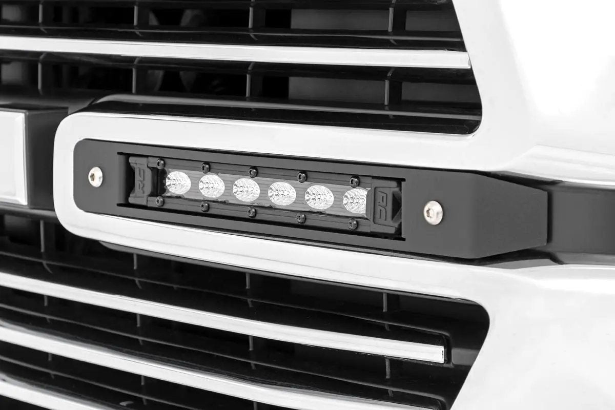 Dual 6in LED Grille Kit | Black Slimline | Ram 1500 2WD/4WD (2019-2024) by Rough Country