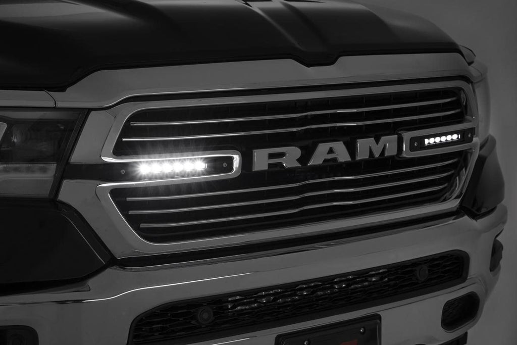 Dual 6in LED Grille Kit | Black Slimline | Ram 1500 2WD/4WD (2019-2024) by Rough Country