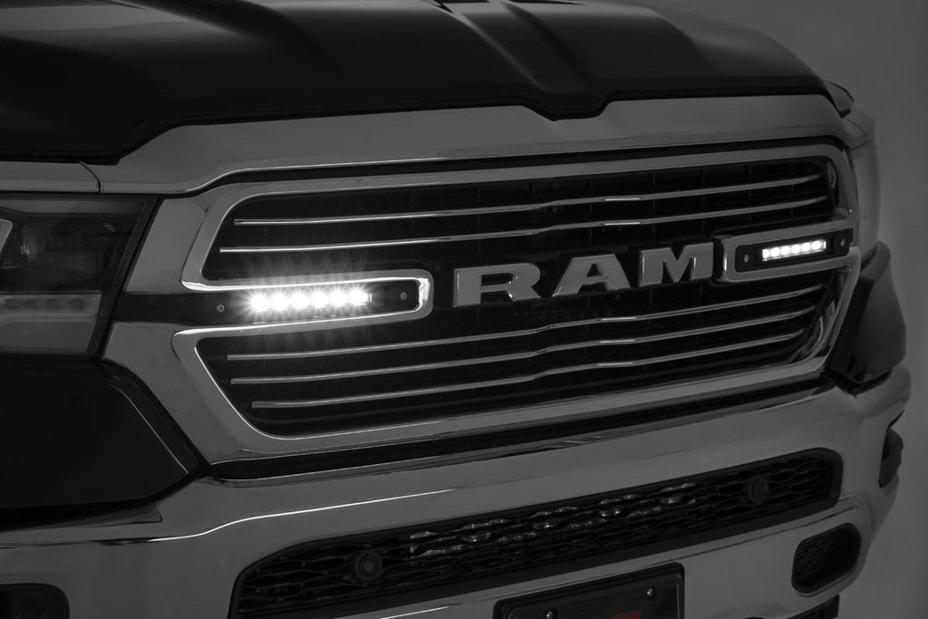 Dual 6in LED Grille Kit | Chrome Slimline | Ram 1500 2WD/4WD (2019-2024) by Rough Country