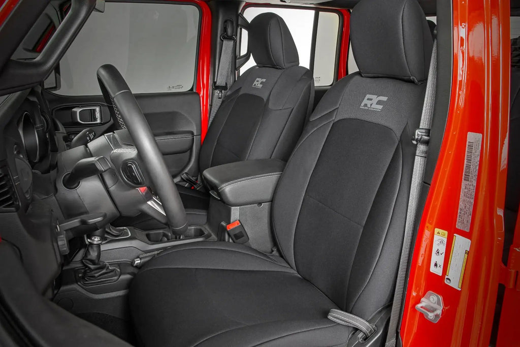 Seat Covers | Front and RR No Cup Holder | Jeep Gladiator JT 4WD (2020-2026) by Rough Country