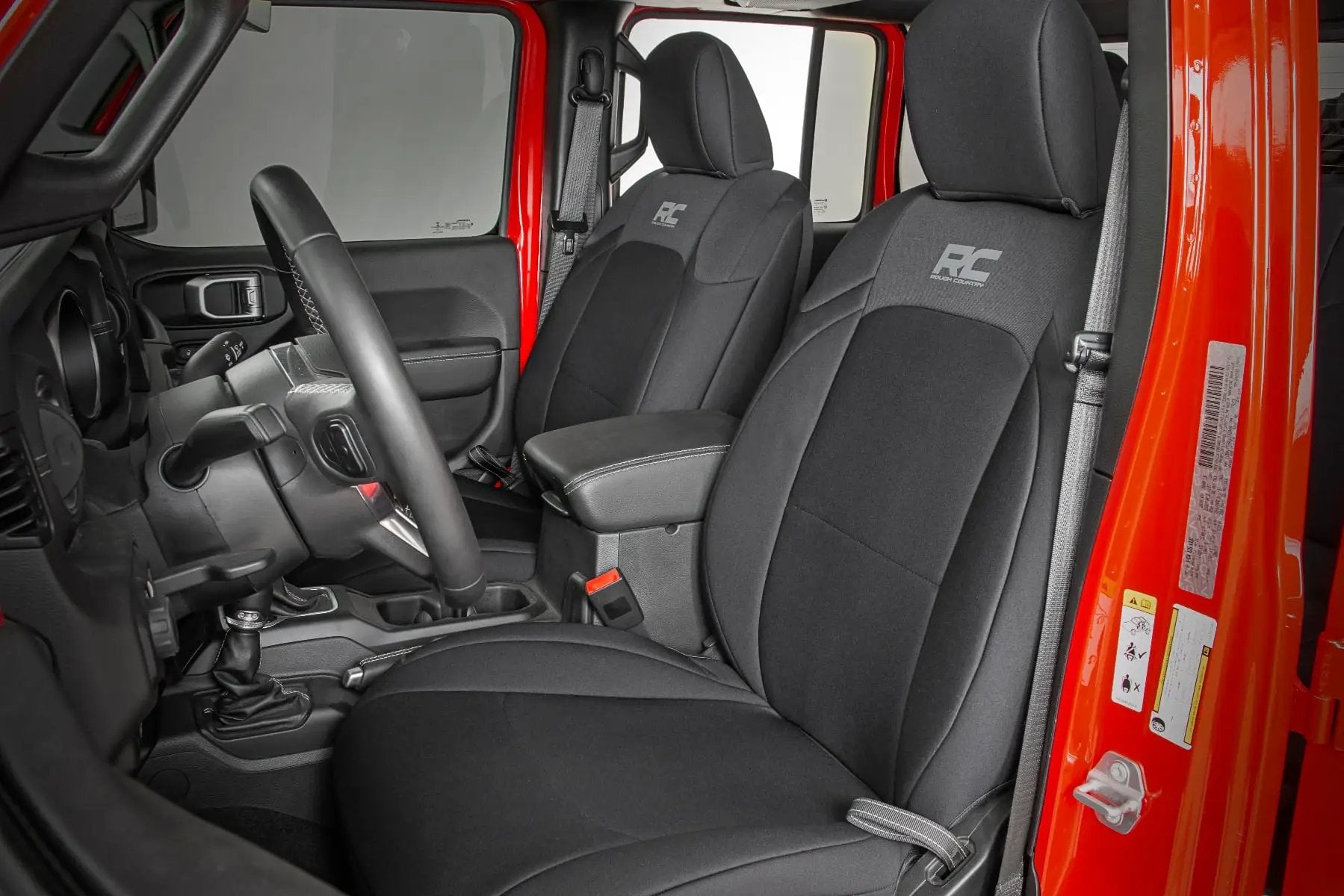Seat Covers | Front and RR No Cup Holder | Jeep Gladiator JT 4WD (2020-2026) by Rough Country