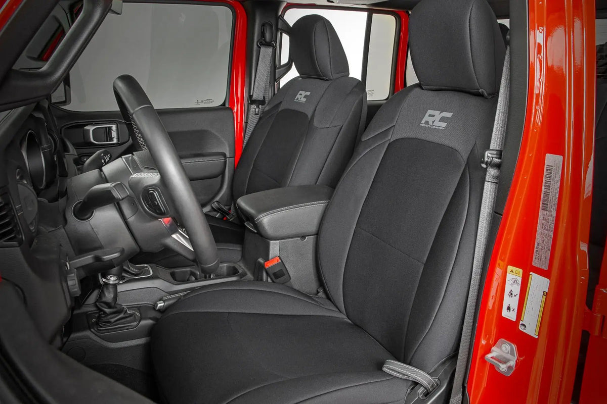 Seat Covers | Front and RR w/ Cup Holder | Jeep Gladiator JT 4WD (2020-2026) by Rough Country