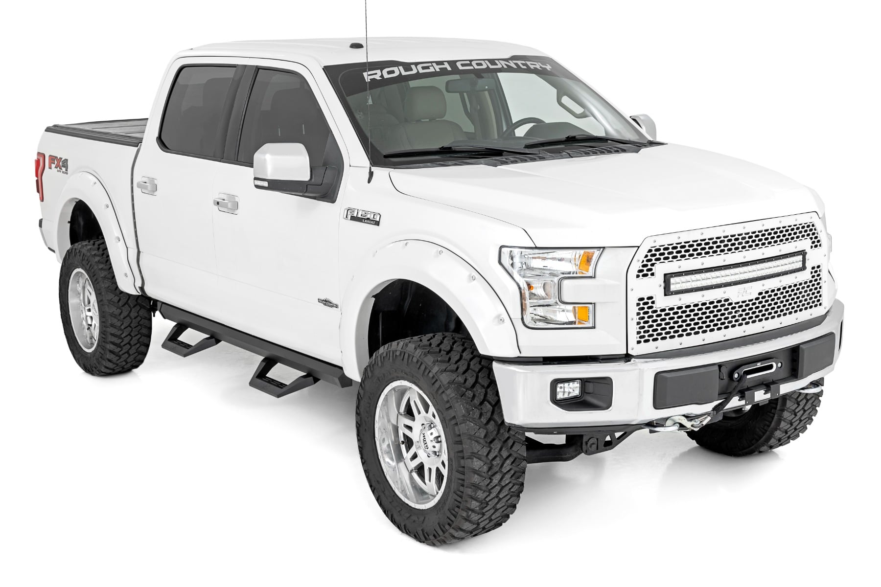 SRX2 Adj Aluminum Step | Crew Cab | Ford F-150/Lightning/F-250/F-350/Raptor (15-26) by Rough Country